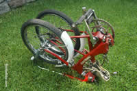 handlebars showing securing latch