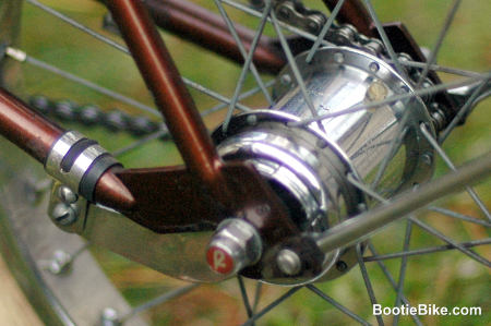 close up of sturmey archer tcw hub in raleigh rsw