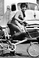 period newspaper photo of nichelle nichols on moulton